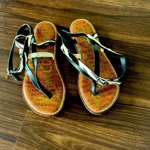 Sam Edelman Leather and Calf Hair Sandal